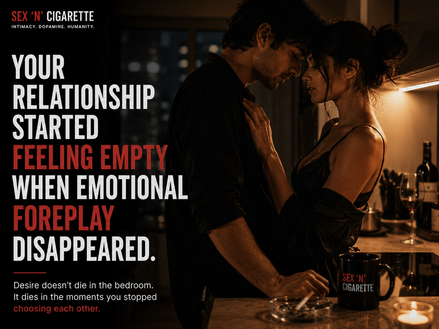 Emotionally intimate couple reconnecting through emotional closeness
