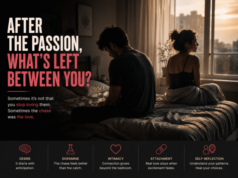 A thoughtful couple sitting apart after intimacy, symbolizing the emotional questions that can arise after sex.